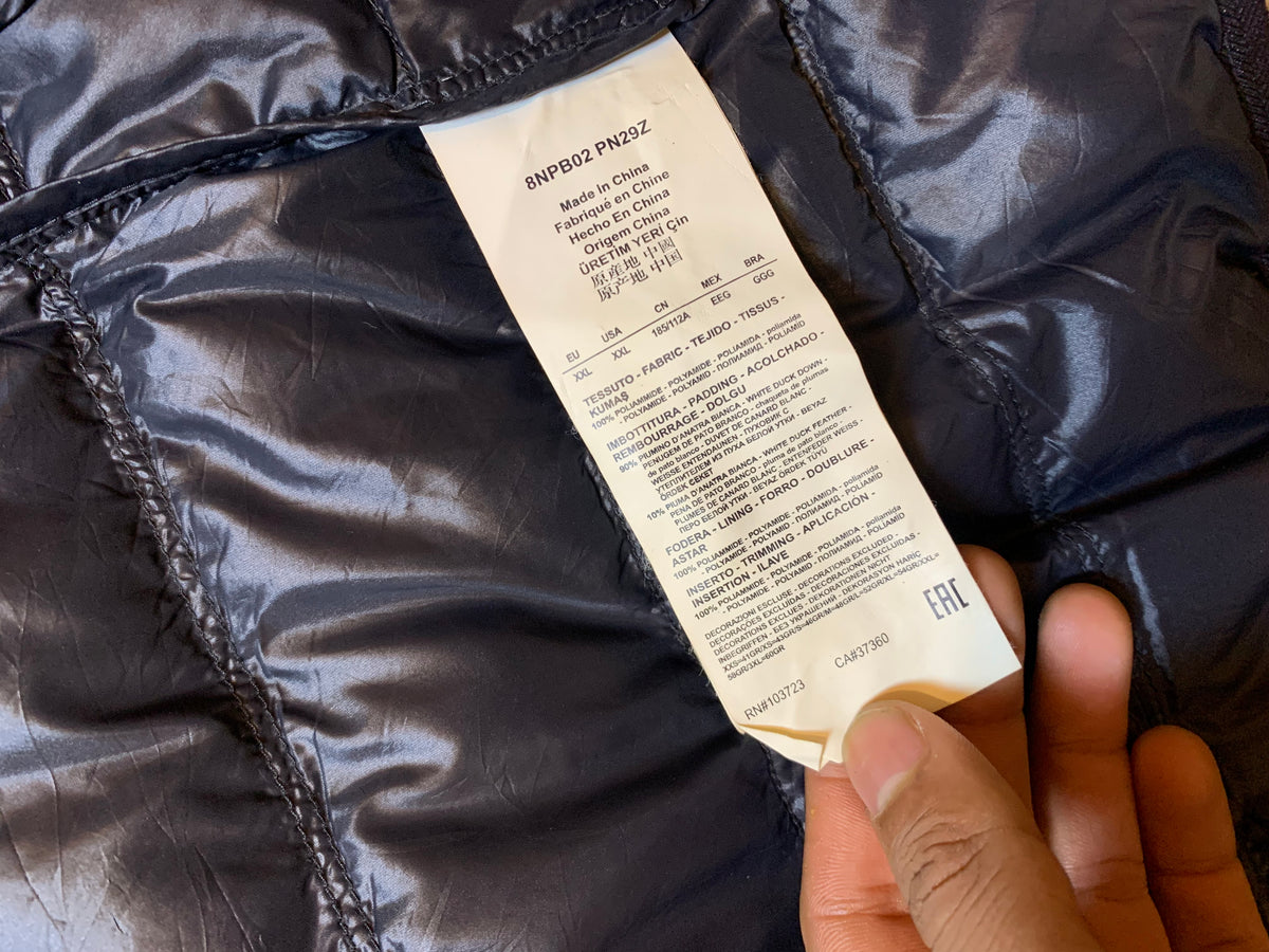 EMPORIO ARMANI LEIGHT WEIGHT DUCJ DOWN FEATHER PUFFER