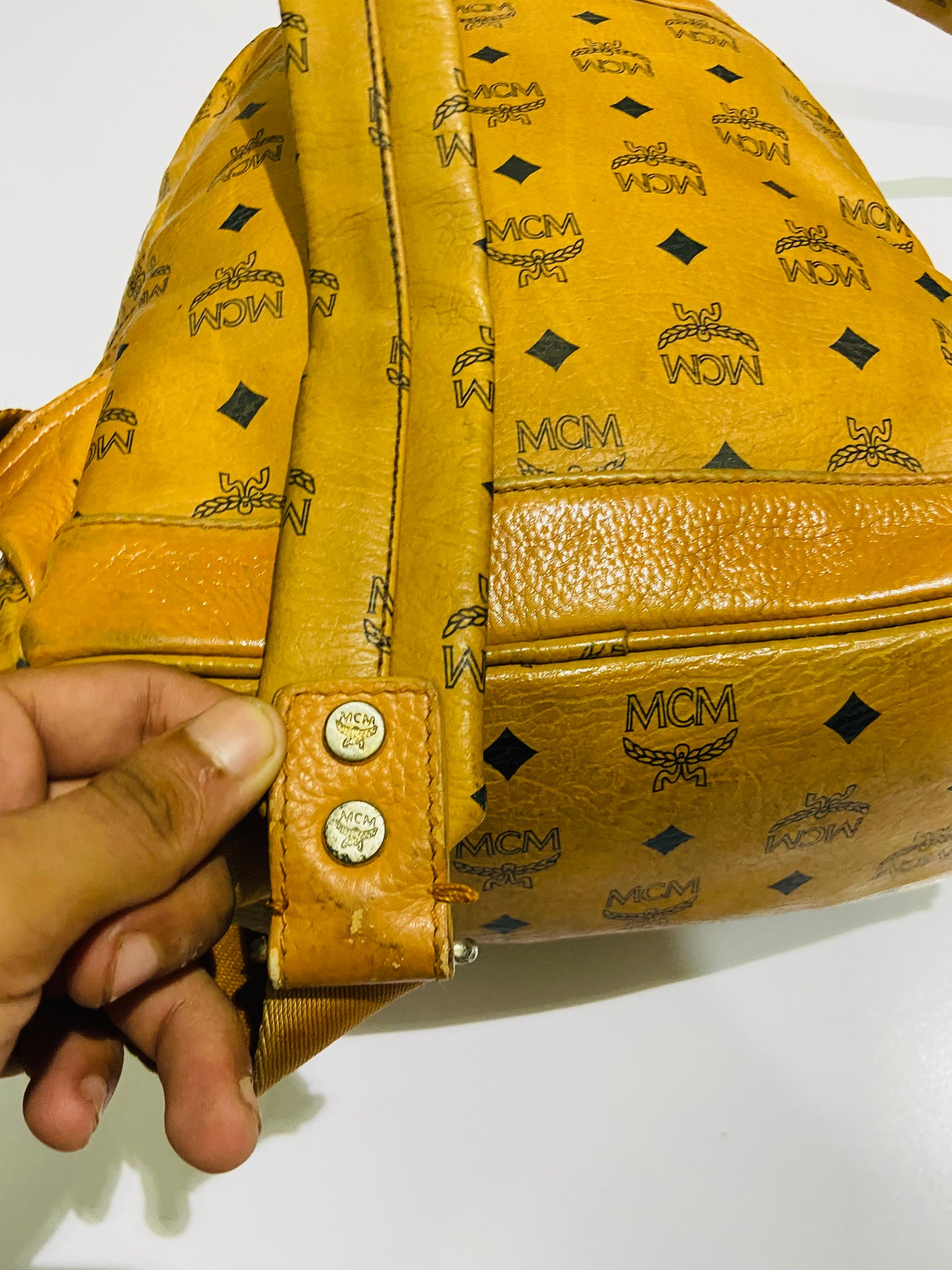 MCM Stark Backpack bag in Coated Canvas.