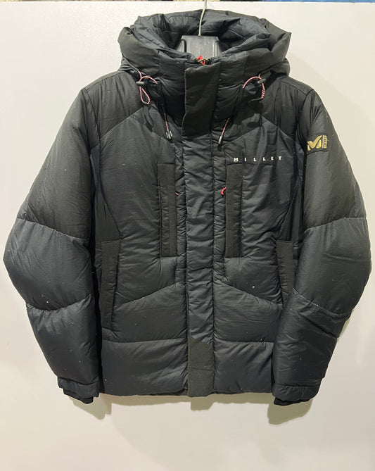 Millet down parka features an embroidered jacket