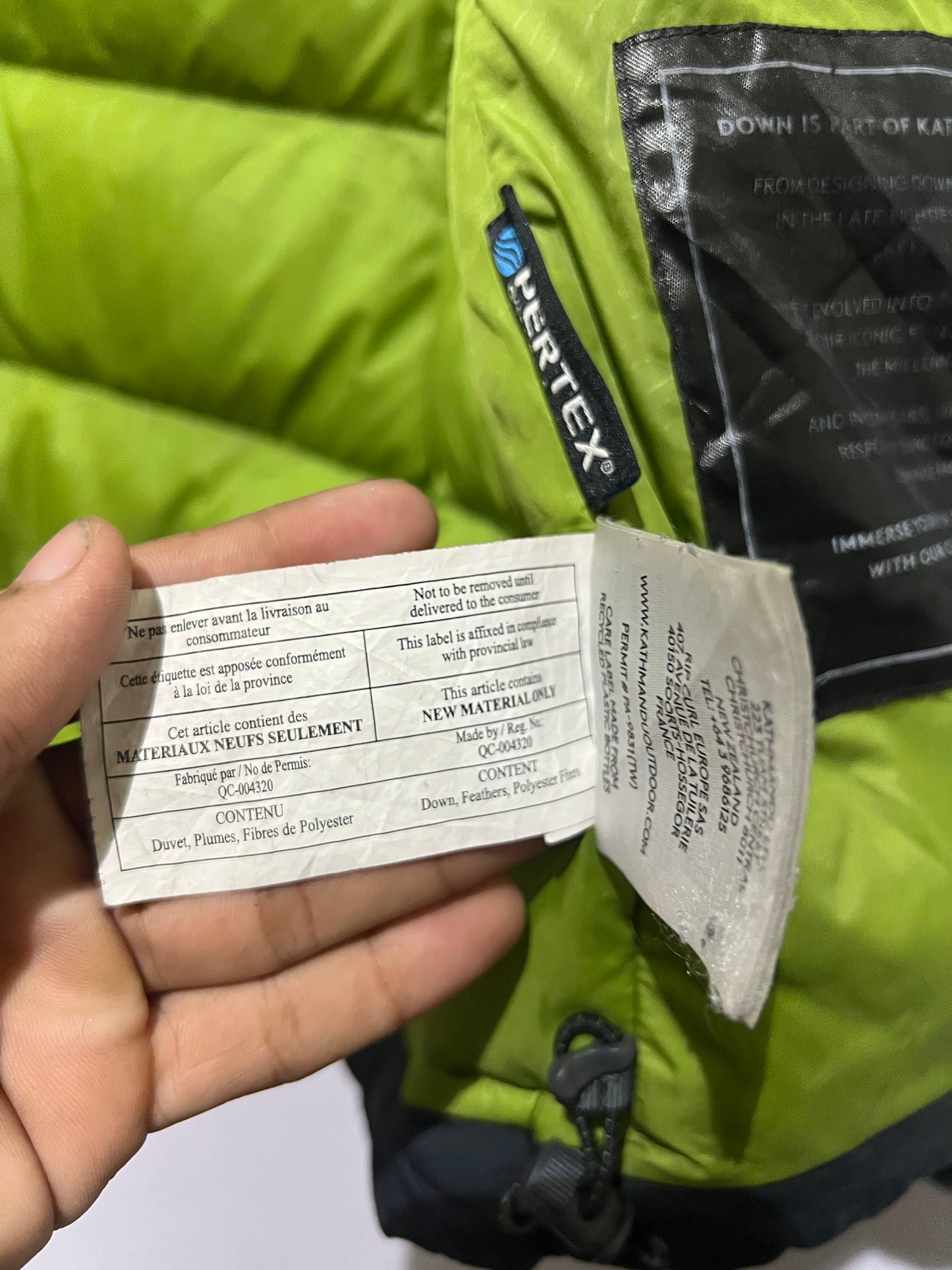 Kathmandu ultra light weight packable puffer