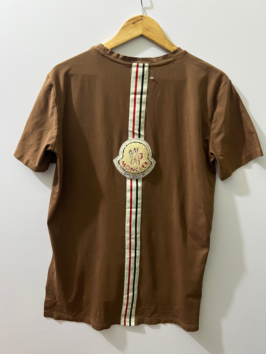 Moncler cotton crewneck T-shirt from Moncler features a prominent utility patch pocket