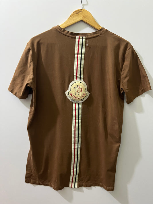 Moncler cotton crewneck T-shirt from Moncler features a prominent utility patch pocket
