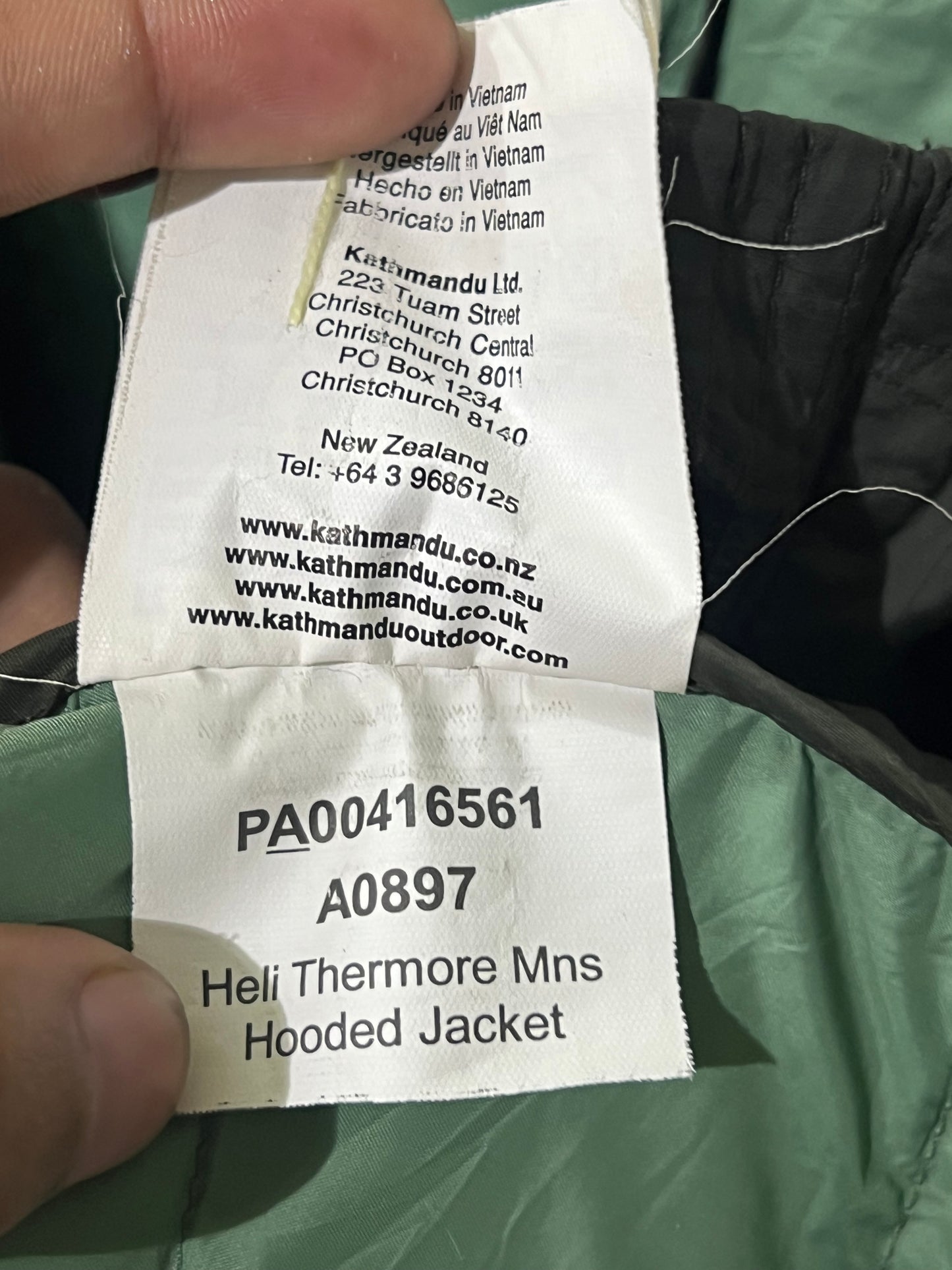 Kathmandu Heli Thermore duck down feather Men's Hooded Jacket