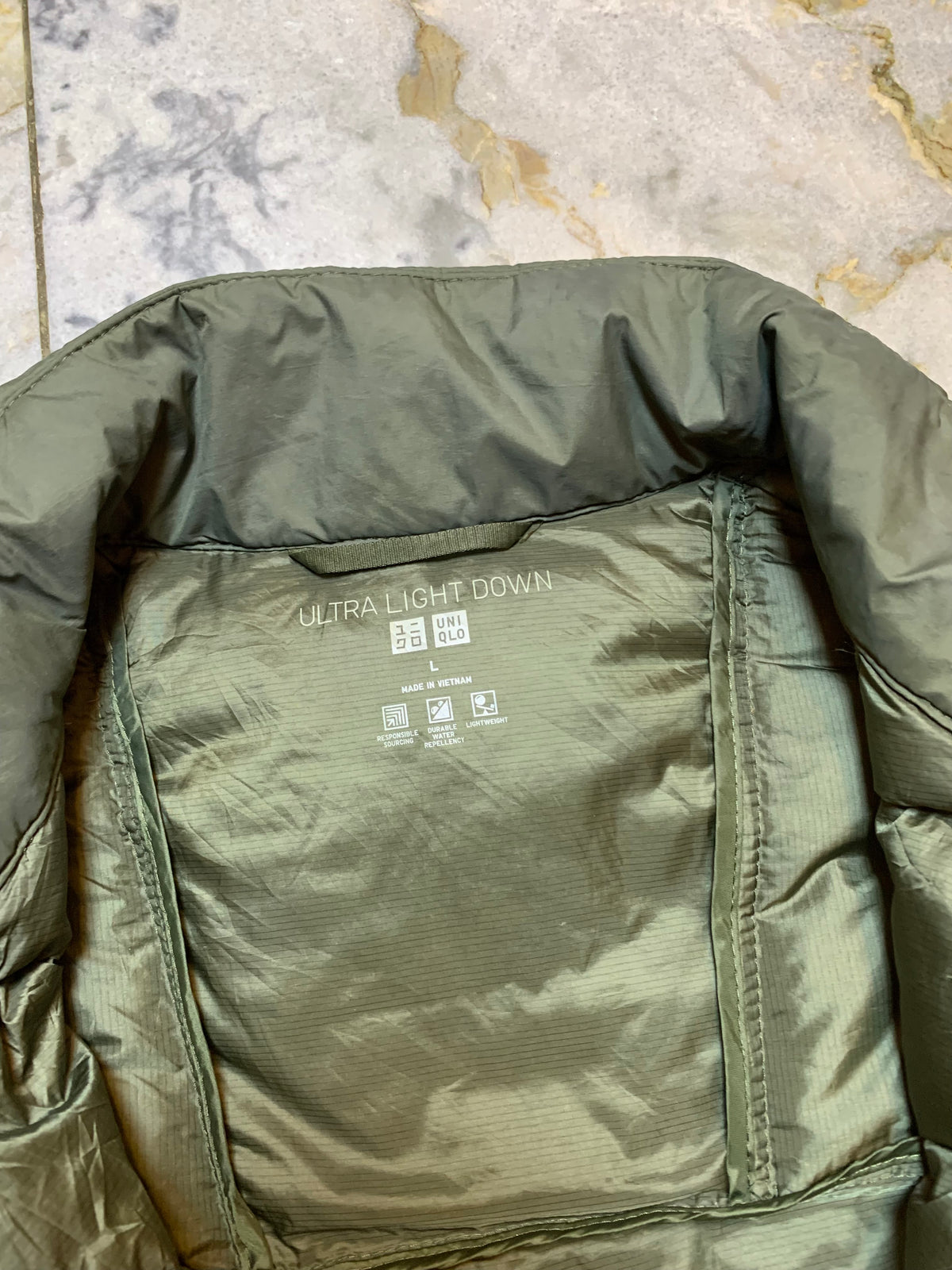UNIQLO PACKABLE ULTRA LEIGHT WEIGHT DUCK DOWN FEATHER PUFFER