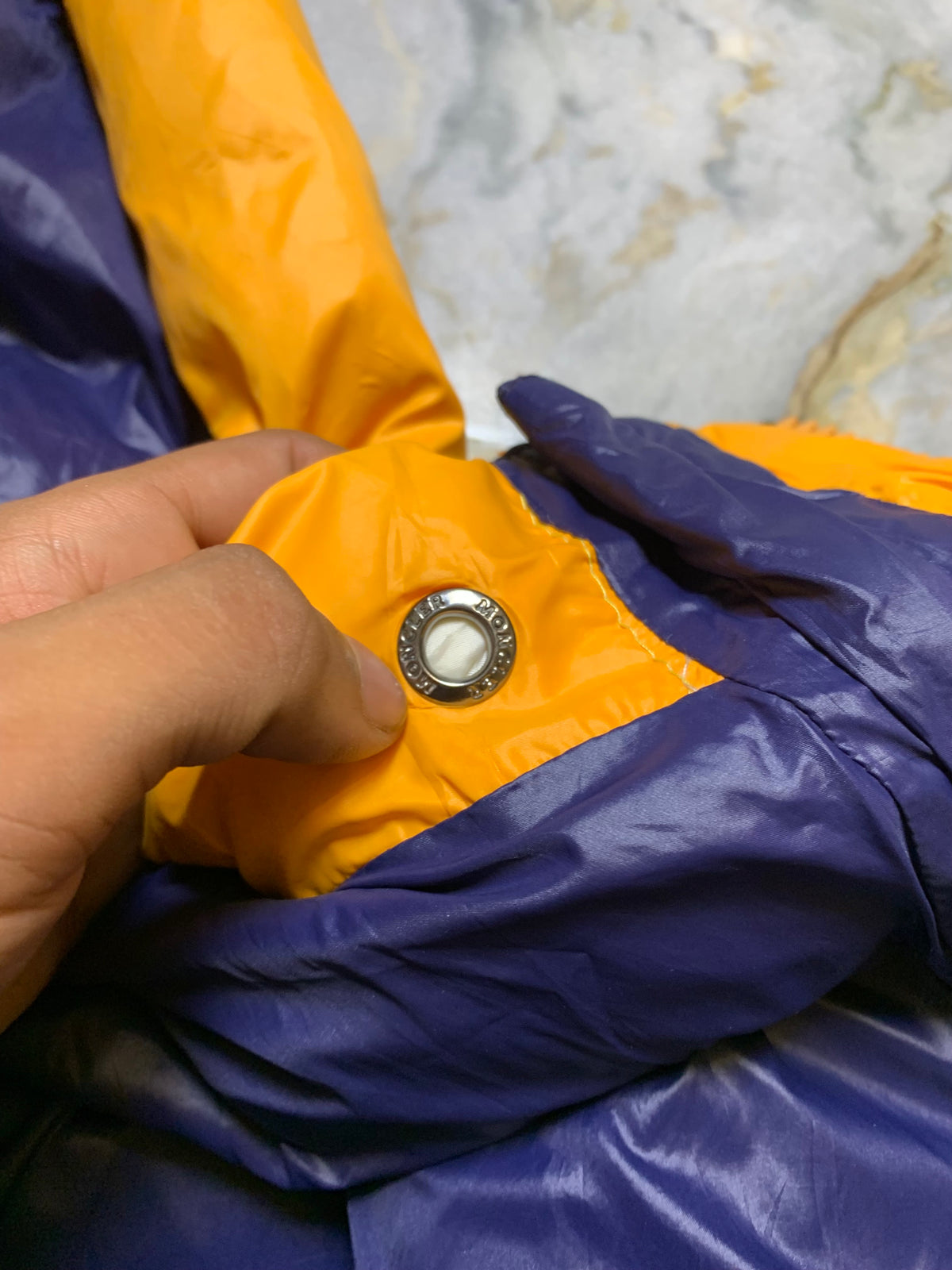 MONCLER YELLOW GENUIS 2  1952 VENANT GOOSE DOWN FEATHER PUFFER  (Mediuim)