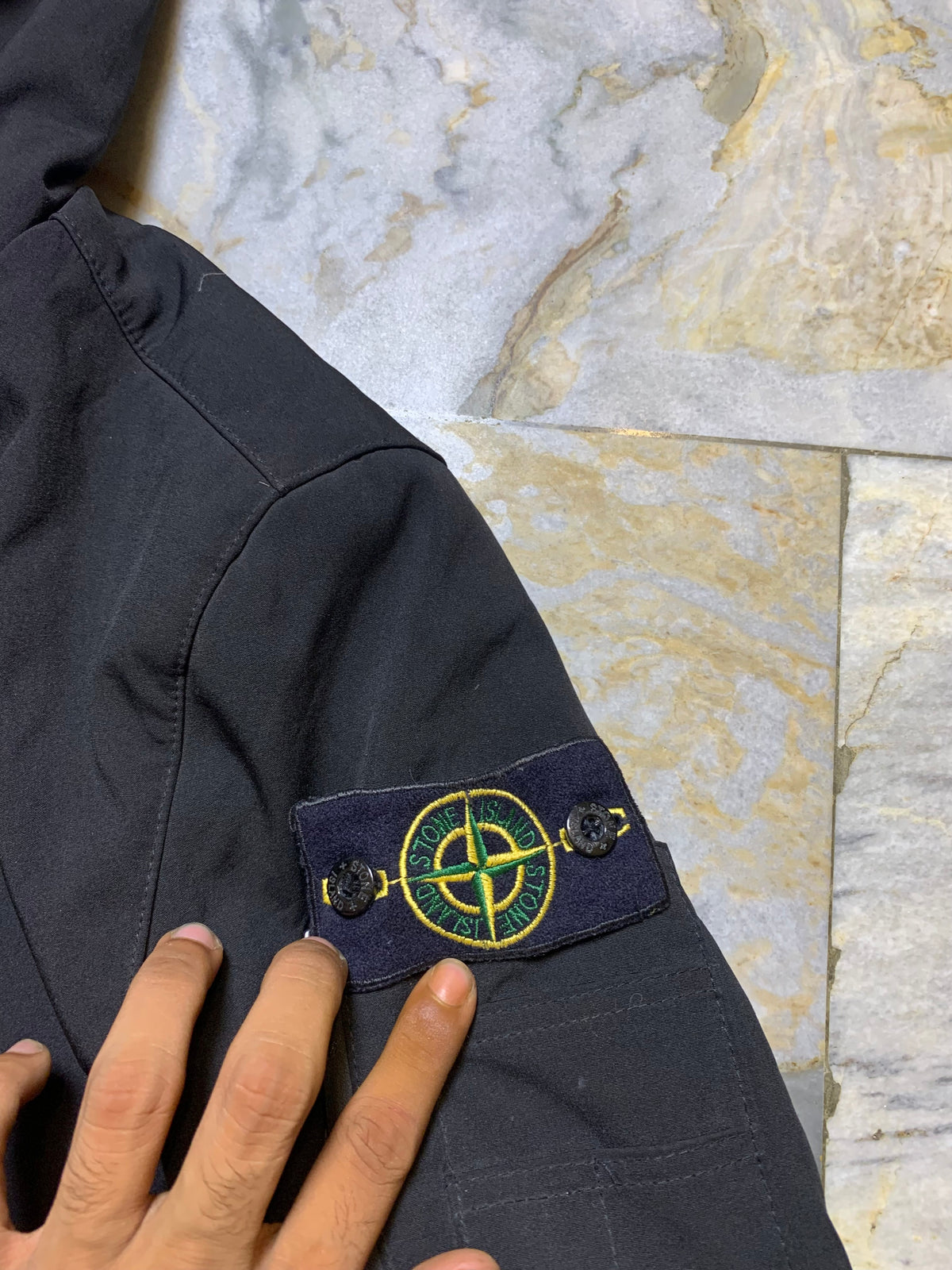 STONE ISLAND SOFT SHELL-R DUCK DOWN FEATHER JACKET (MEDIUIM)