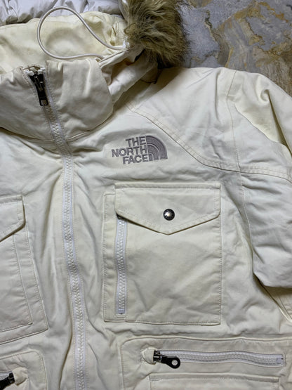THE NORTH FACE DENIM DUCK DOWN FEATHER BAGGY STYLE PUFFER (LARGE)