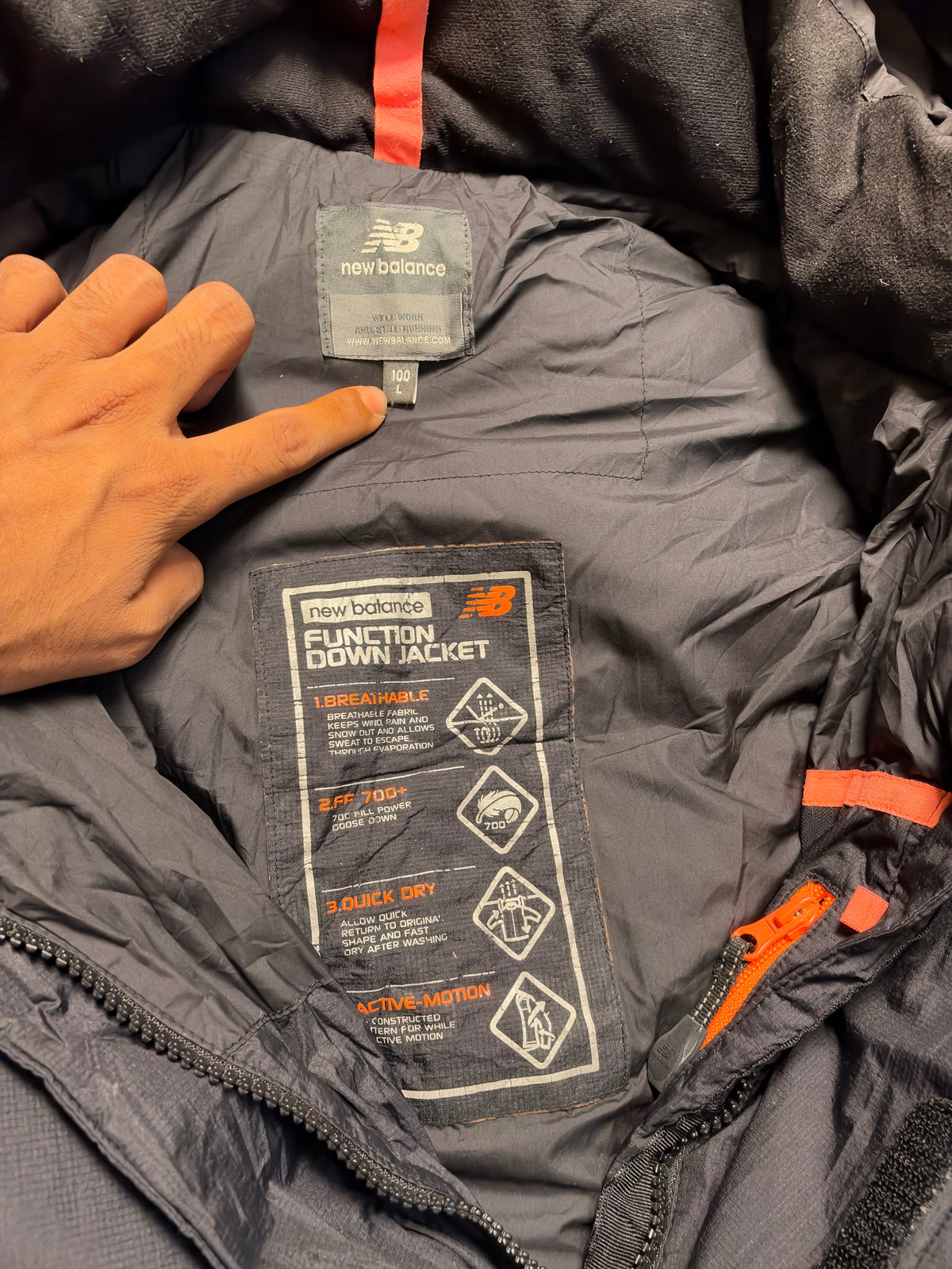 NEW BALANCE EXTREME HEAT DUCK DOWN FEATHER PUFFER (LARGE)